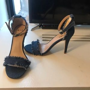 Denim heels